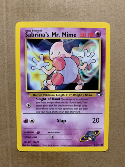 Sabrina's Mr. Mime 94/132 Gym Heroes - Common Pokemon Card - NM/Mint - Image 1