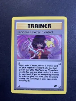 SABRINA’S PSYCHIC CONTROL - Gym Challenge - 121/132 - Uncommon Pokemon Card NM/M - Image 1