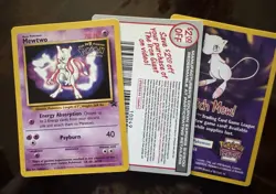 POKEMON MEWTWO THE FIRST MOVIE PROMO CARD 3 With Original Companion cards! - Image 1
