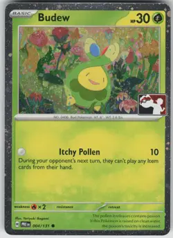 Pokemon TCG Budew Common Prize Pack Series Cards 004/131 - Image 1