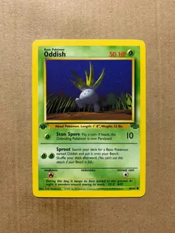 1st Edition Oddish 58/64 Jungle Set - Common Pokemon Card - NM/Mint - Image 1