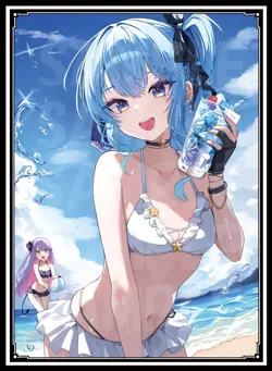 Hoshimachi Suisei hololive Bikini Anime Card Sleeves *NEW* 60ct - Image 1