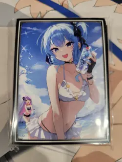 Hoshimachi Suisei hololive Bikini Anime Card Sleeves *NEW* 60ct - Image 2