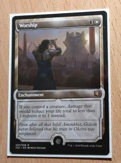 Mtg Magic: Anbetung/ WORSHIP, English Nearmint, Unbesiegbarkeit - Image 1