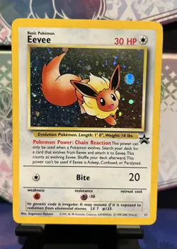 Eevee Black Star Promo 11 LP Holo Rare Pokemon TCG 1999 Vintage WoTC, HP - Image 1