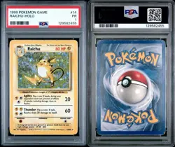 1999 Pokemon Game Raichu Holo PSA 1 - Image 3