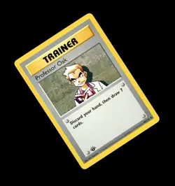 1999 Pokemon 1st Edition (SHADOWLESS) TRAINER PROFESSOR OAK 88/102! LP - Image 1