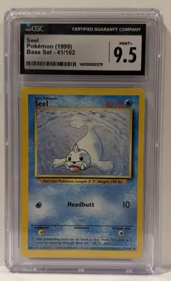 Seel Pokemon (1999) Base Set 41/102 CGC Mint+ 9.5 Graded - Image 1