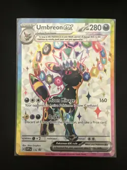 Umbreon 176 & Espeon 175 - Pokemon Prismatic Promo with Figure, Pin, & Sleeves - Image 2