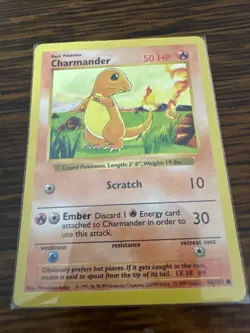 Pokemon TCG Charmander Base Set 46/102 Regular Shadowless Common - Image 2