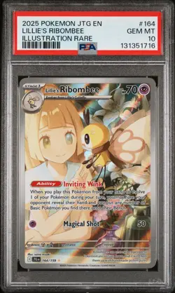 PSA 10 Lillie's Ribombee 164/159 Pokemon Journey Together JTG IR 2025 GEM MINT - Image 1