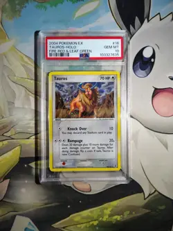 Tauros Ex Fire Red & Leaf Green Holo 16/112 PSA 10 Gem Mint Holo Pokemon 2004 - Image 1