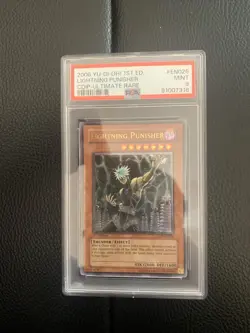 2006 YuGiOh CDIP-EN026 Ultimate Rare 1st Edition Lightning Punisher PSA 9 - Image 1