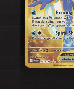 Quaquaval ex 273/193 Paldea Evolved Gold Secret Rare Holo Pokemon Card LP - Image 5