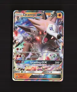 Lycanroc GX SM14 Sun & Moon Black Star Promo Holo Pokemon Card MP - Image 1