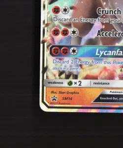 Lycanroc GX SM14 Sun & Moon Black Star Promo Holo Pokemon Card MP - Image 5