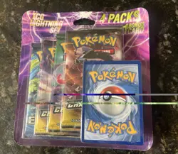 Pokemon TCG Lightning Set 4 Booster Packs 1 Bonus Card New With Evolution Pack! - Image 1