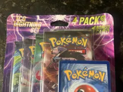 Pokemon TCG Lightning Set 4 Booster Packs 1 Bonus Card New With Evolution Pack! - Image 2