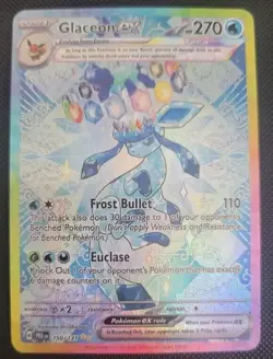 Glaceon Ex Prismatic Evolutions 150/131 ❄CUST0M DISPLAY CARD❄ - Image 1