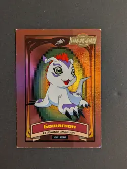 Digimon TCG Card - Gomamon 13 Rookie - 199 Holo Insert - MP - DP 250 Bandai Rare - Image 3