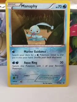 MANAPHY XY190 Cosmos Holofoil Promo Mythical Collection Pokemon Card Near Mint - Image 1
