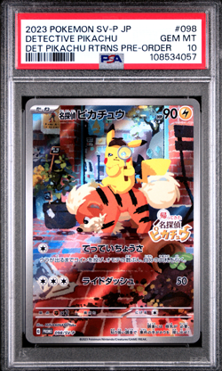 PSA 10 Detective Pikachu 098/SV-P Promo Full Art Japanese Pokemon Card 2023 -057 - Image 1