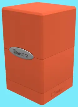 ULTRA PRO SATIN TOWER PUMPKIN ORANGE DECK BOX Card Dice Storage Compartment game - Image 1