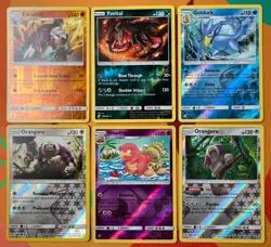 [6x] Pokemon Card Lot: Sun & Moon Era Reverse Holo - Uncommon & Rare - Near Mint - Image 1