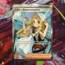 Lillie's Determination 169/132 Me01: Mega Evolution Full Art Holo Pokemon Card - Image 1