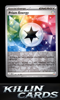 Reverse Holofoil Prism Energy 086/086 Pokemon Uncommon SV: Black Bolt Card NM - Image 1