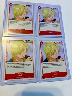 4x (Playset) SANJI OP01-013 R ONE PIECE CARD GAME DEMO DECK NM. Non-Foil - Image 1