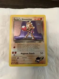 Pokemon TCG Rockets Hitmonchan Holo Rare Card 11/132 Gym Heroes - Image 1