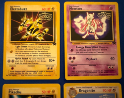Set of 4 dif Black Star Promo WB Movie Pokemon Cards Pikachu, Dragonite, Mewtwo - Image 4