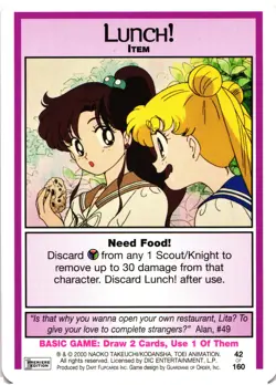 Sailor Moon CCG Premier Edition Item: Lunch! Trading Card - Image 1