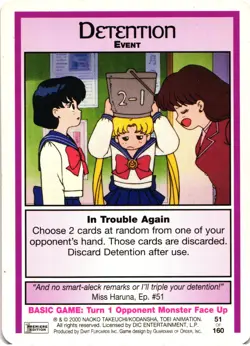 Sailor Moon CCG Premier Edition Event Detention Trading Card - Image 1