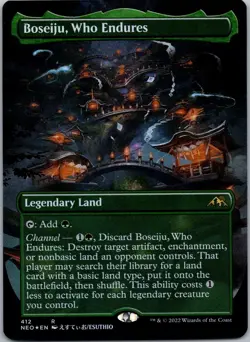 Boseiju, Who Endures FOIL (Borderless) Kamigawa: Neon Dynasty NM - Image 1