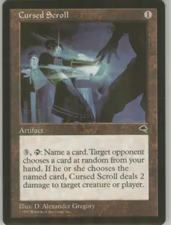 Cursed Scroll Vintage Non-Foil Light Play TMP MTG - Image 1