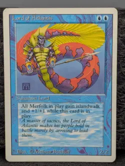 MP - Lord of Atlantis - REVISED - Magic The Gathering Moderately Played English - Image 1