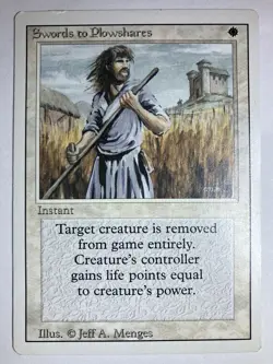 Magic MTG - Swords to Plowshares - Revised - MP - Image 1