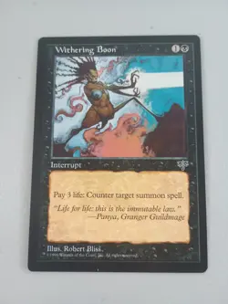 MTG - Withering Boon - Mirage Magic NM - Image 1