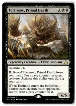 MTG Tetzimoc, Primal Death - Rivals of Ixalan HP English Playset (x4) - Image 1