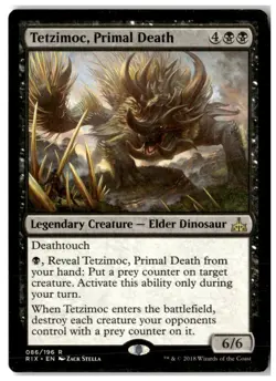 MTG Tetzimoc, Primal Death - Rivals of Ixalan HP English Playset (x4) - Image 3