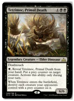 MTG Tetzimoc, Primal Death - Rivals of Ixalan HP English Playset (x4) - Image 5