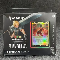 Magic the Gathering Final Fantasy VII Commander Deck Limit Break Worn Box - Image 1
