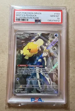 Pokemon TCG Misty's Psyduck Scarlet & Violet 193/182 PSA 10 - Image 1