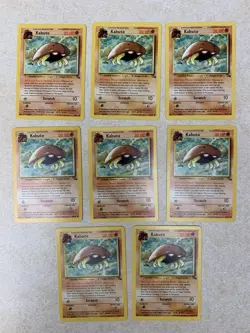 Pokemon TCG Kabuto Common Fossil Wizards Of The Coast EIGHT TOTAL 50/62 NM-LP - Image 1