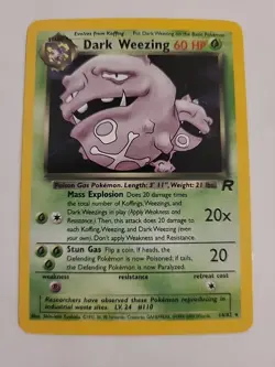 Dark Weezing 14/82 Pokemon Team Rocket Card - LP - Image 1