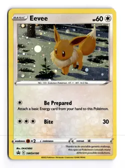 Eevee SWSH190 Sword & Shield Promo Holo Pokemon Moderate Play+ - Image 1