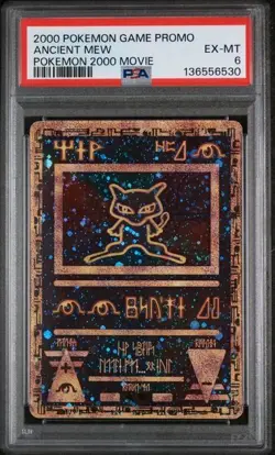 2000 Pokemon Movie Promo Ancient Mew Holo PSA 6 EX-MT - Image 1