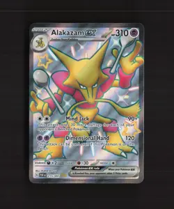 Alakazam ex 215/091 Paldean Fates Full Art Ultra Rare Holo Pokemon Card NM - Image 1